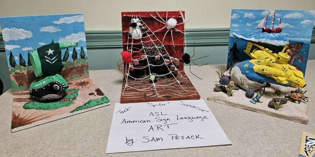 American Sign Language (ASL) Art - Tank, Spider, and Submarine representations